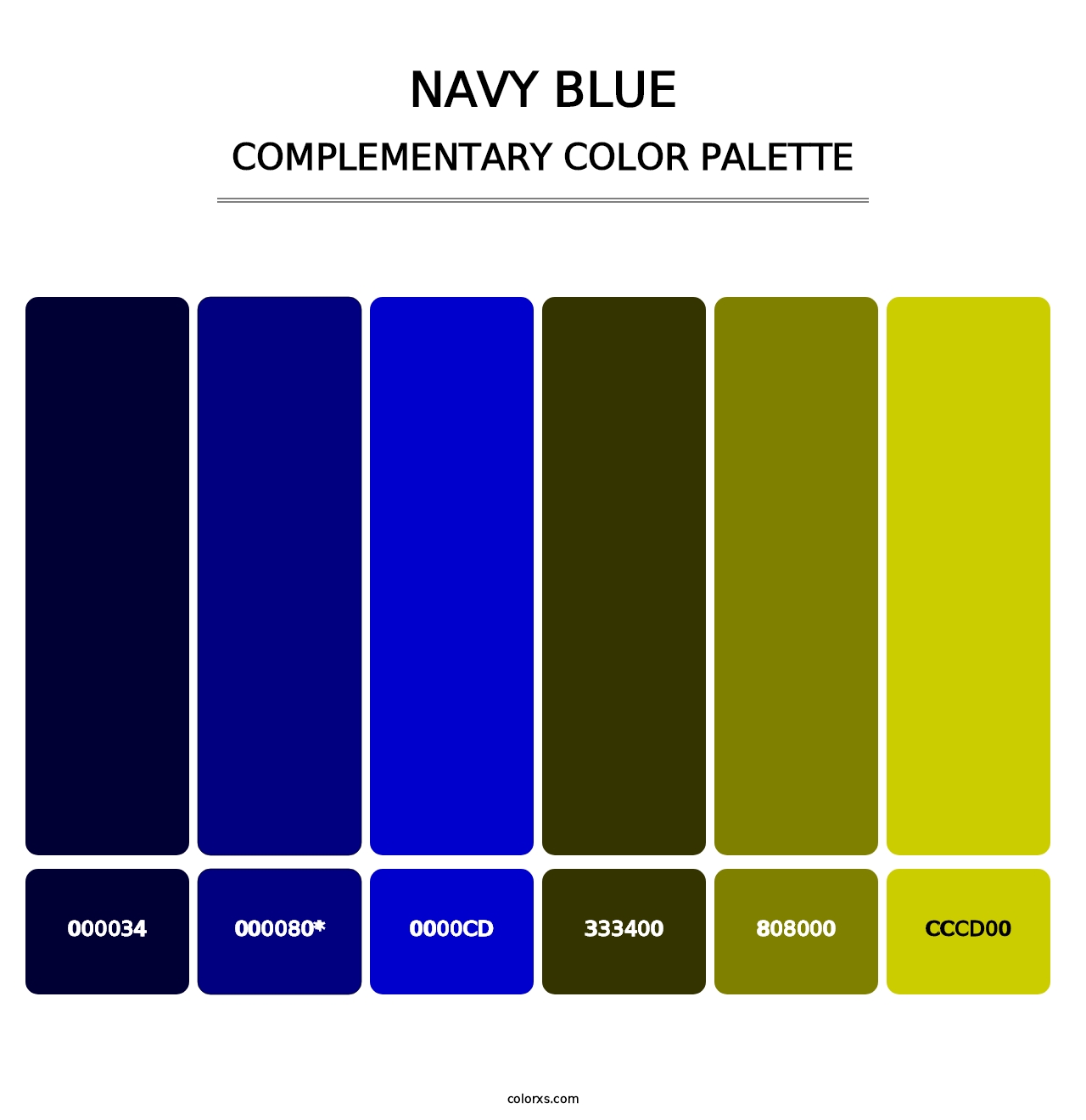 Navy Blue - Complementary Color Palette