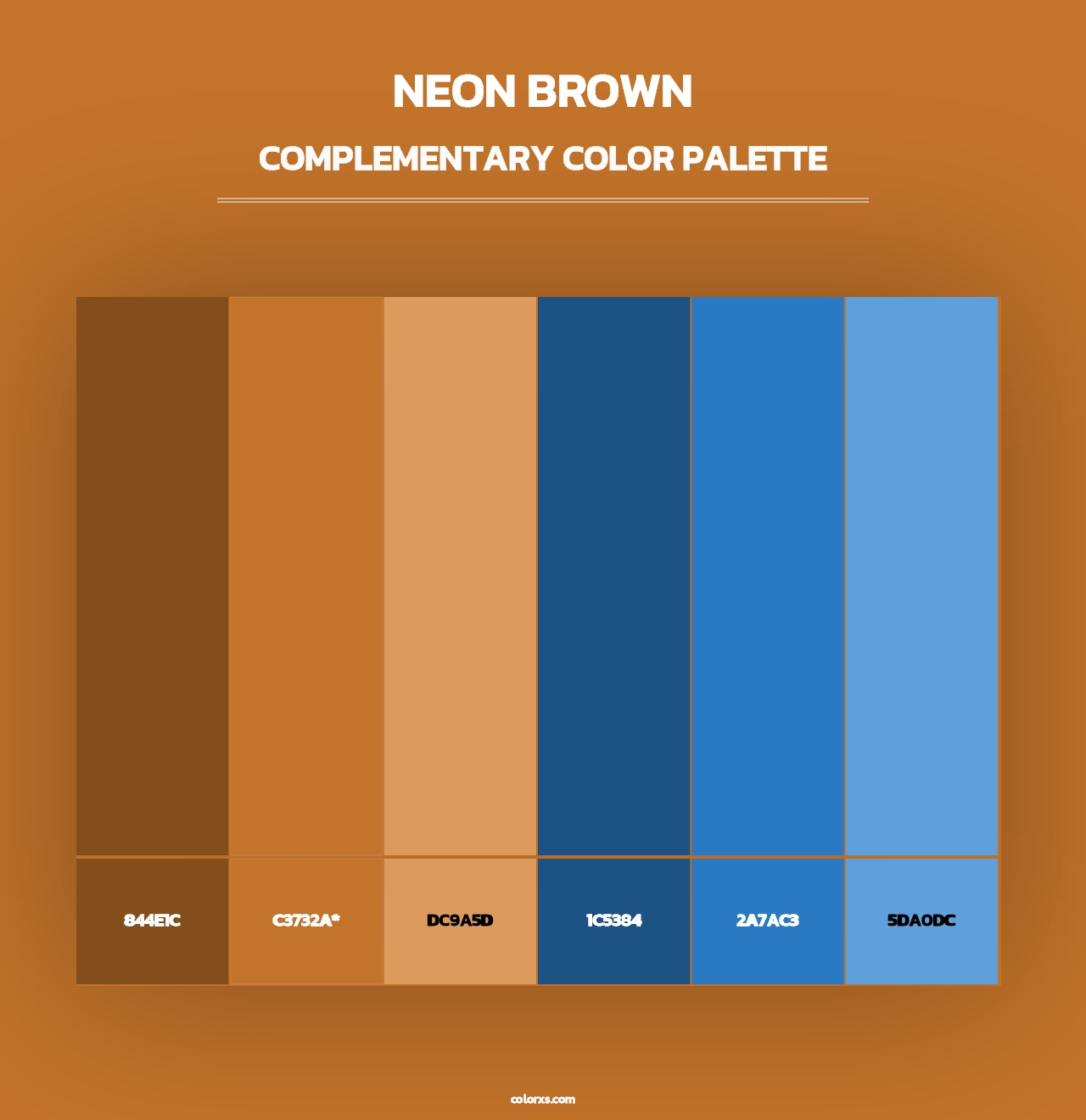 Neon Brown - Complementary Color Palette
