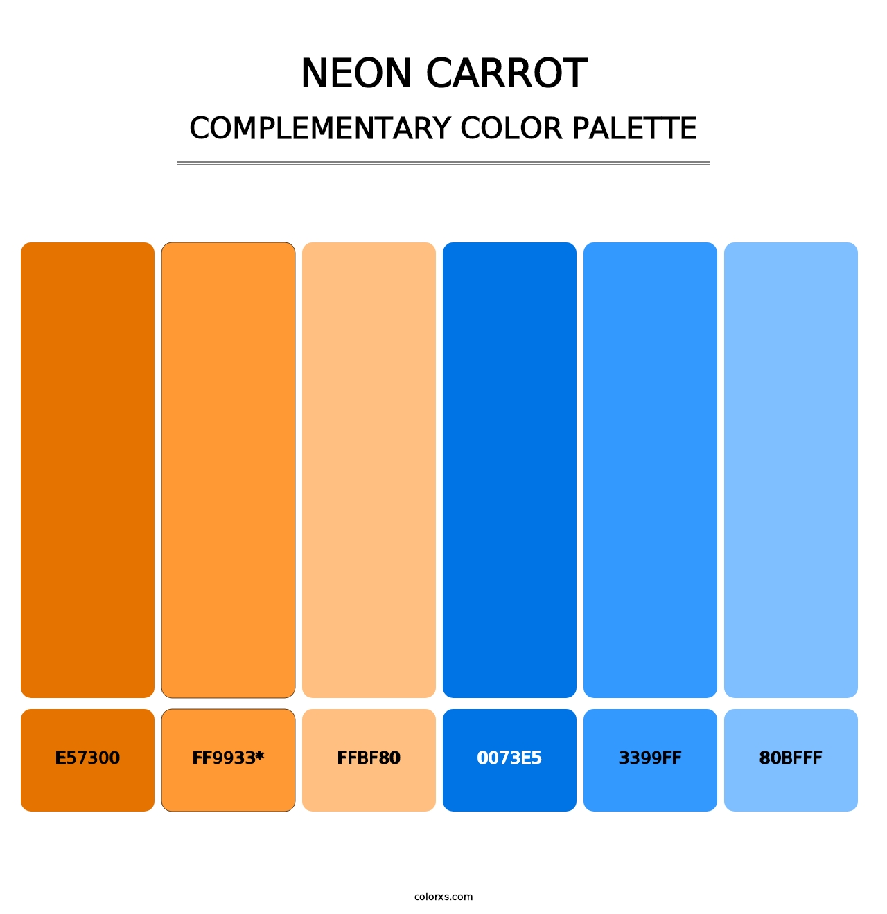 Neon Carrot - Complementary Color Palette
