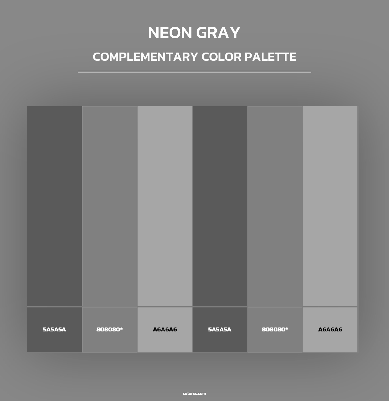 Neon Gray - Complementary Color Palette