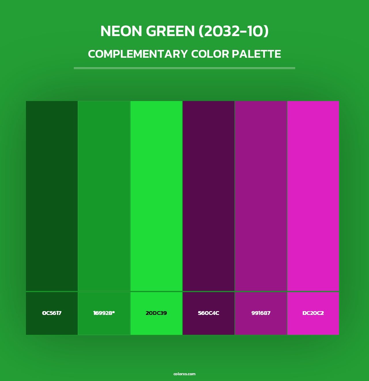 Neon Green (2032-10) - Complementary Color Palette