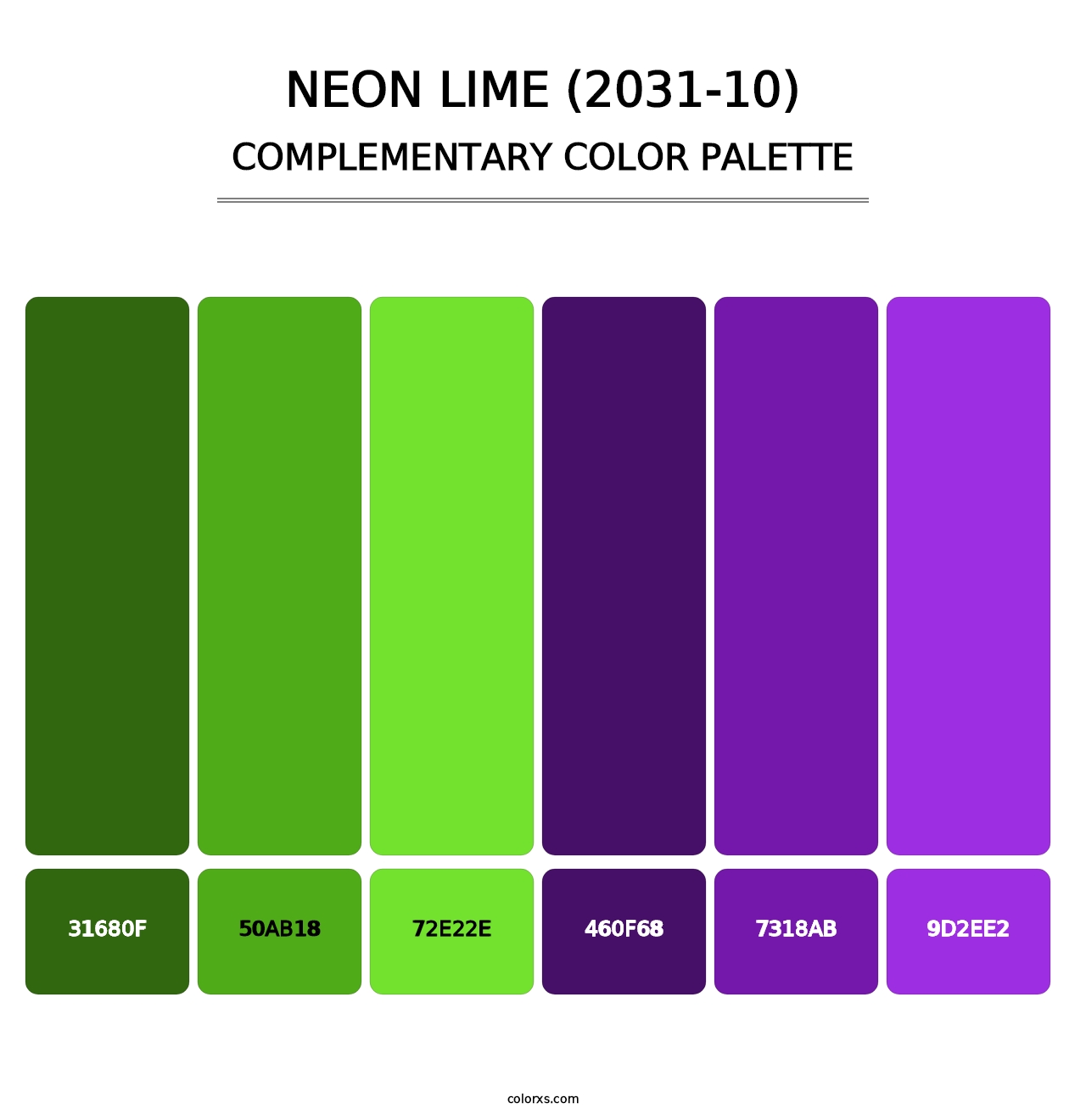 Neon Lime (2031-10) - Complementary Color Palette