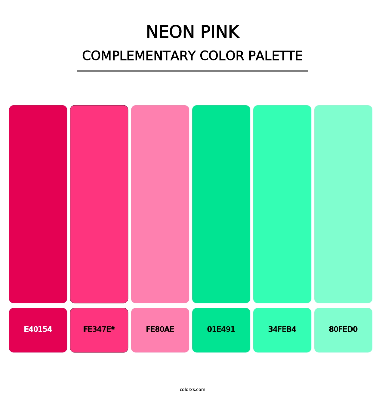 Neon Pink - Complementary Color Palette