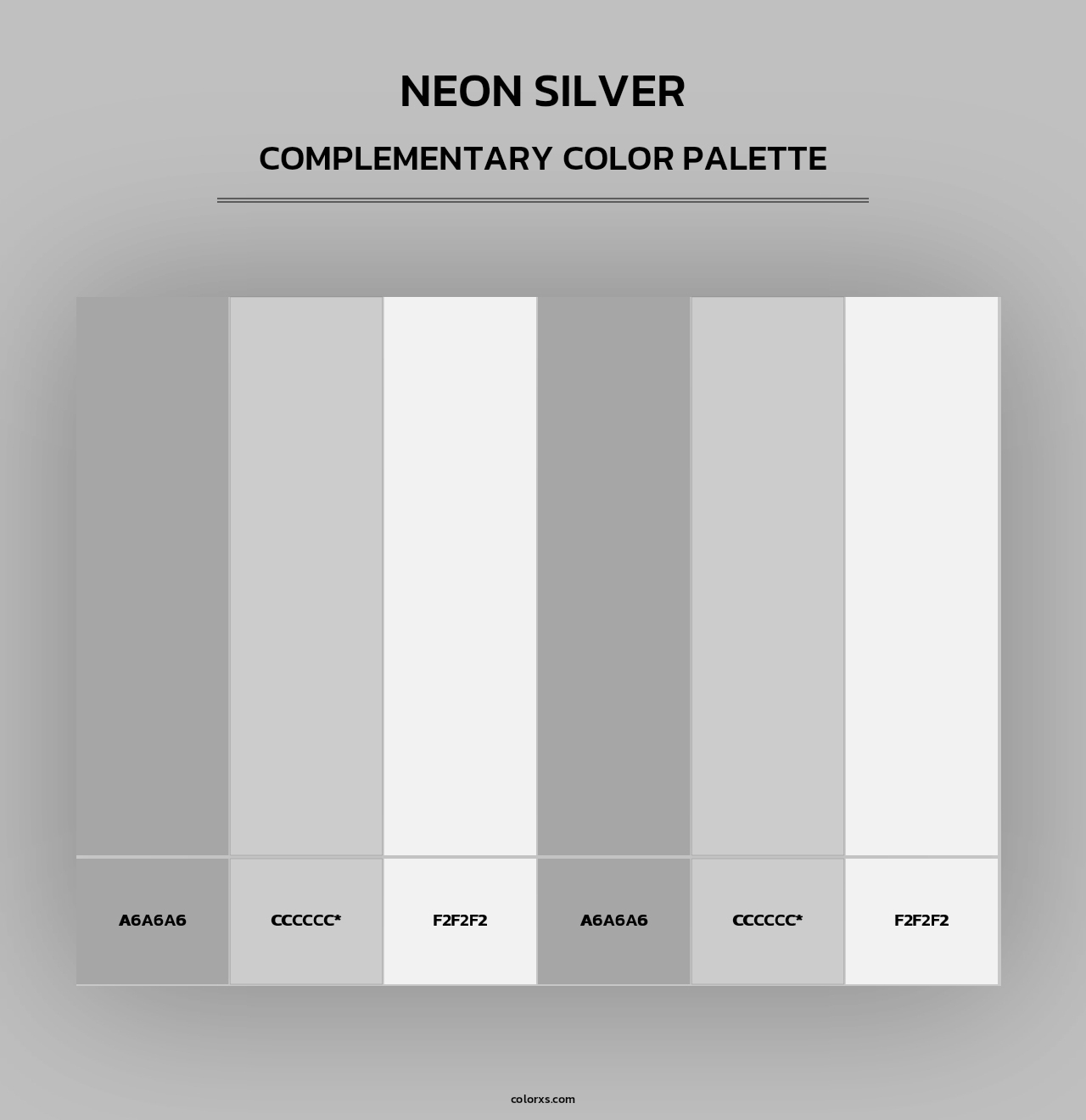 Neon Silver - Complementary Color Palette