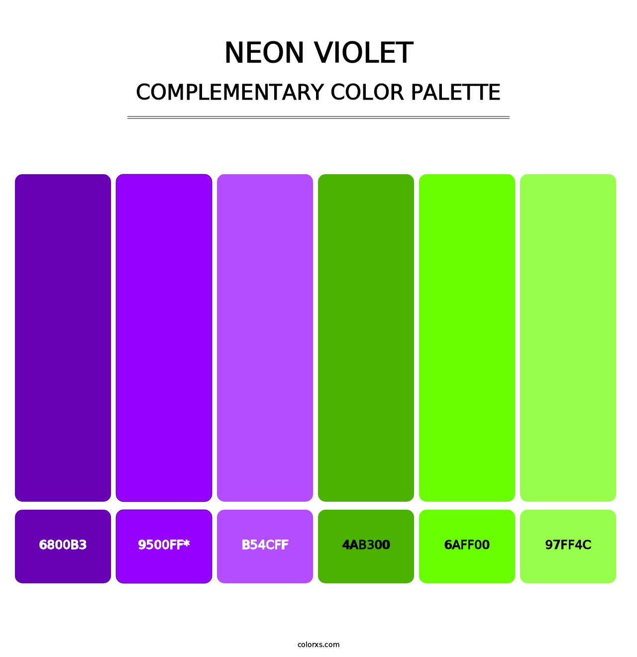 Neon Violet - Complementary Color Palette