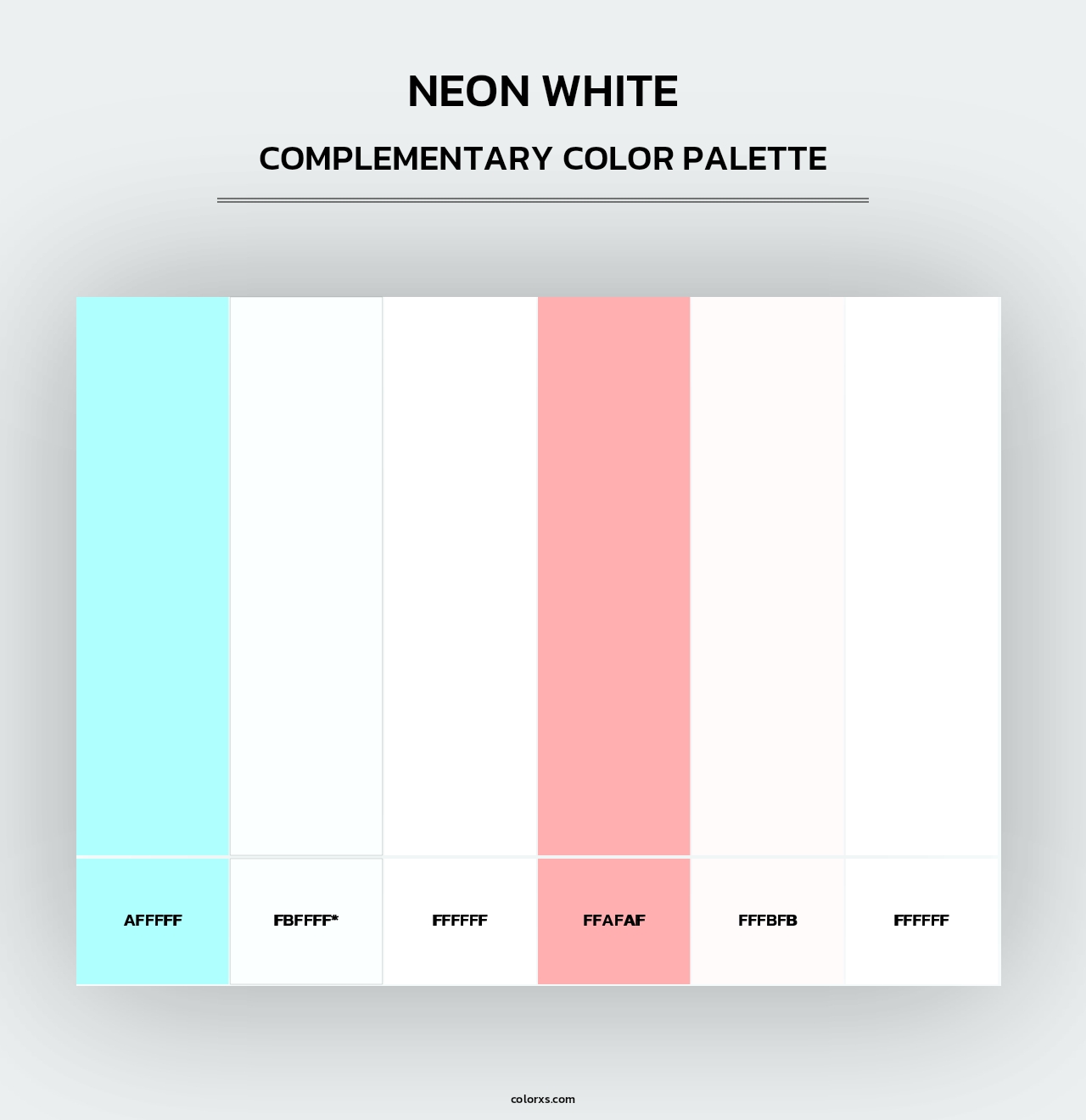 Neon White - Complementary Color Palette