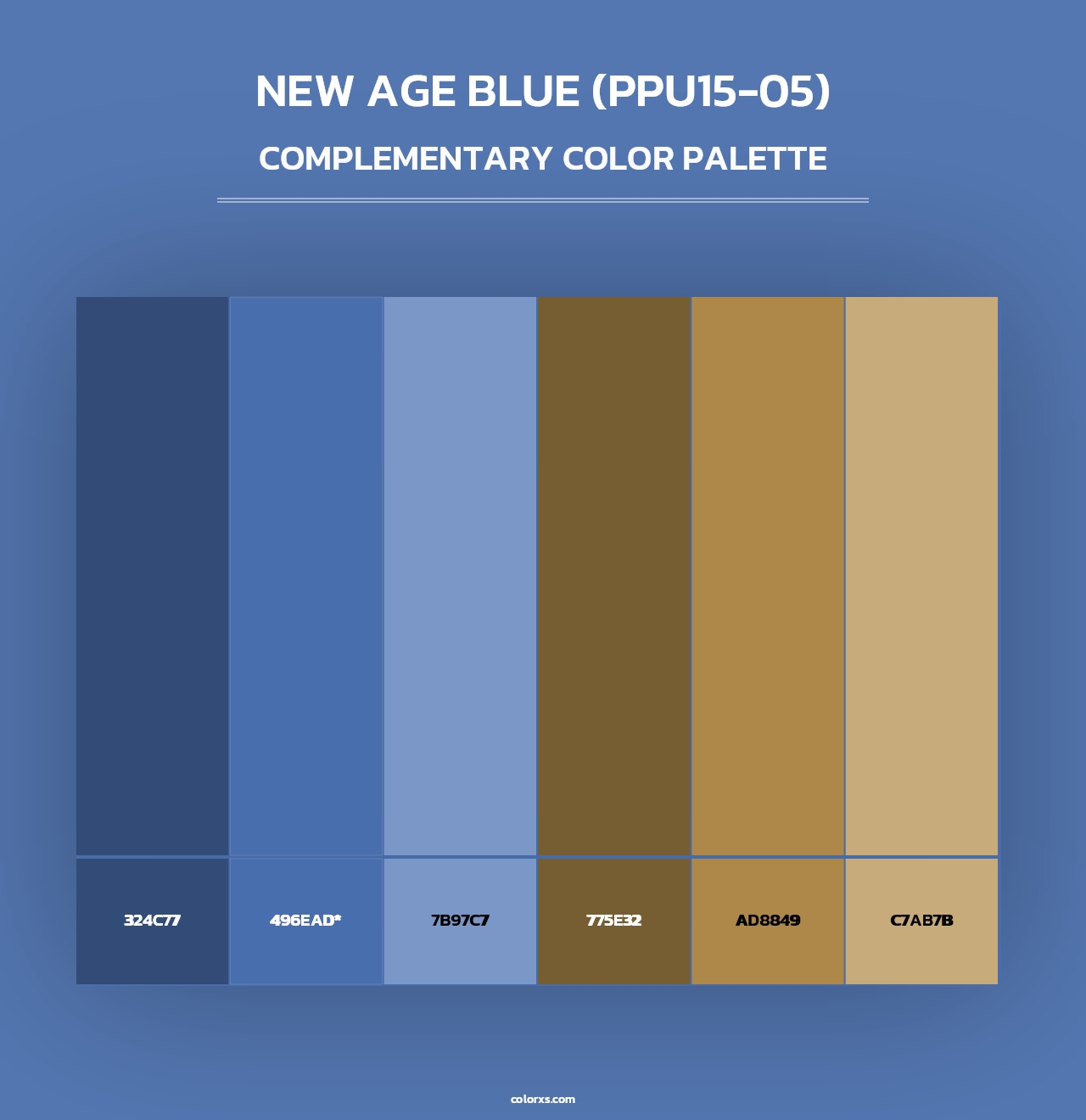 New Age Blue (PPU15-05) - Complementary Color Palette