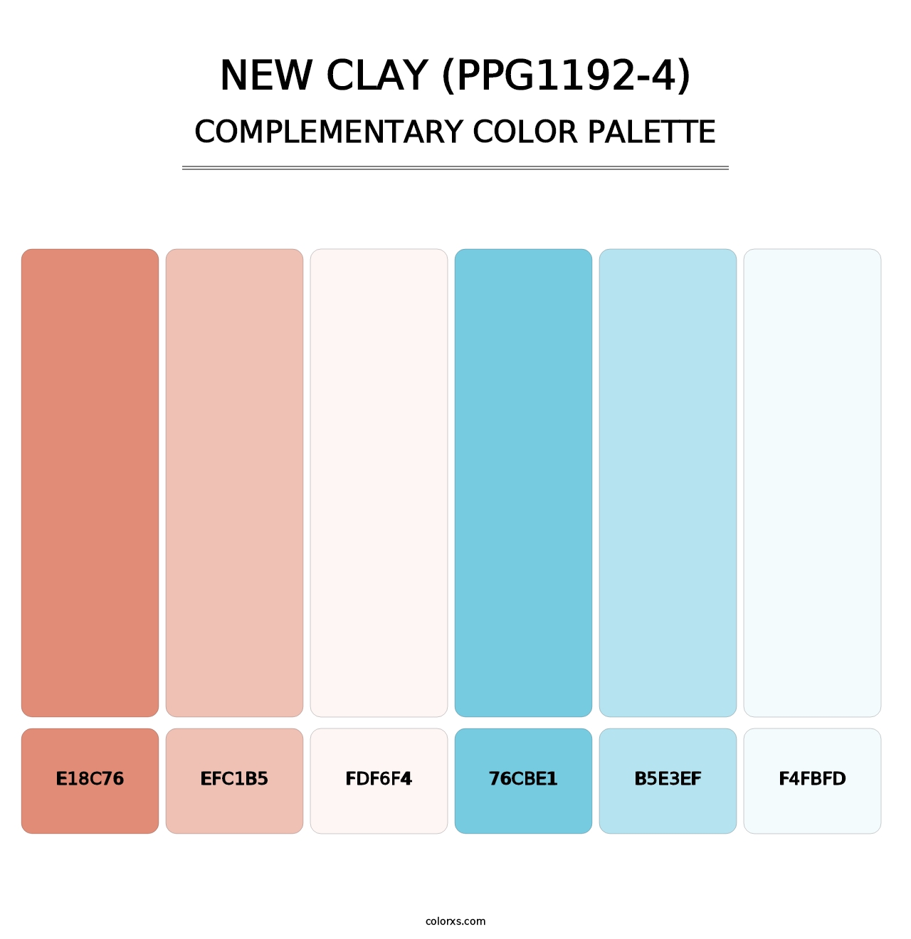 New Clay (PPG1192-4) - Complementary Color Palette