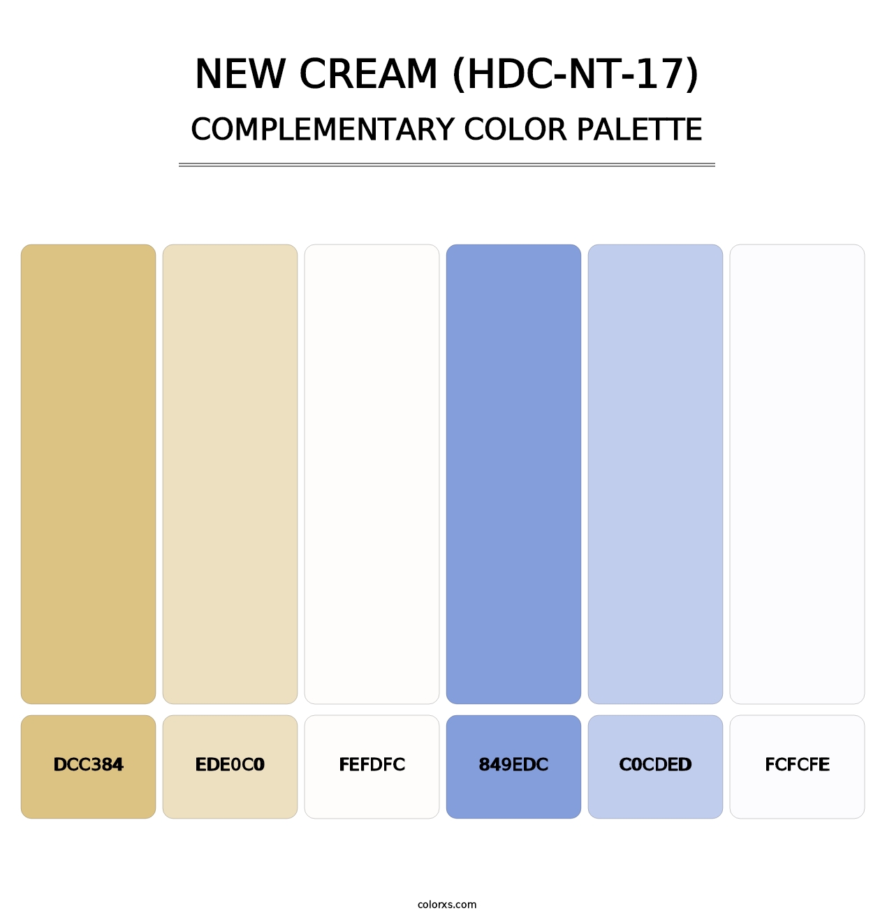 New Cream (HDC-NT-17) - Complementary Color Palette
