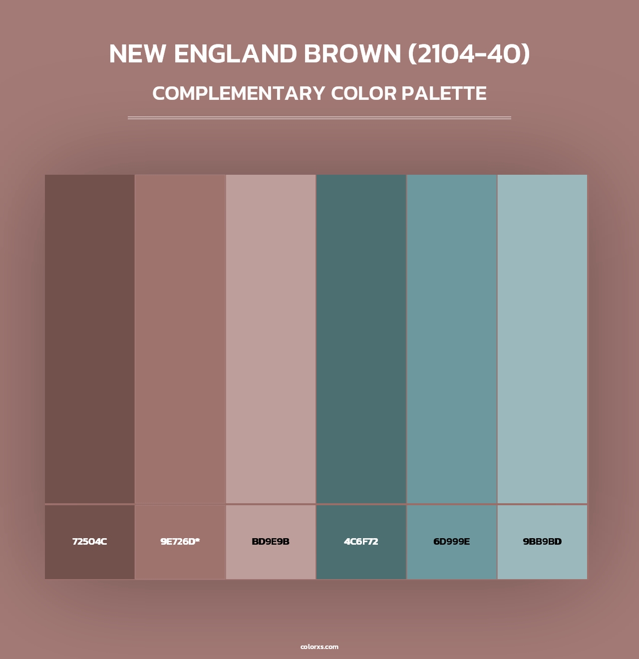 New England Brown (2104-40) - Complementary Color Palette