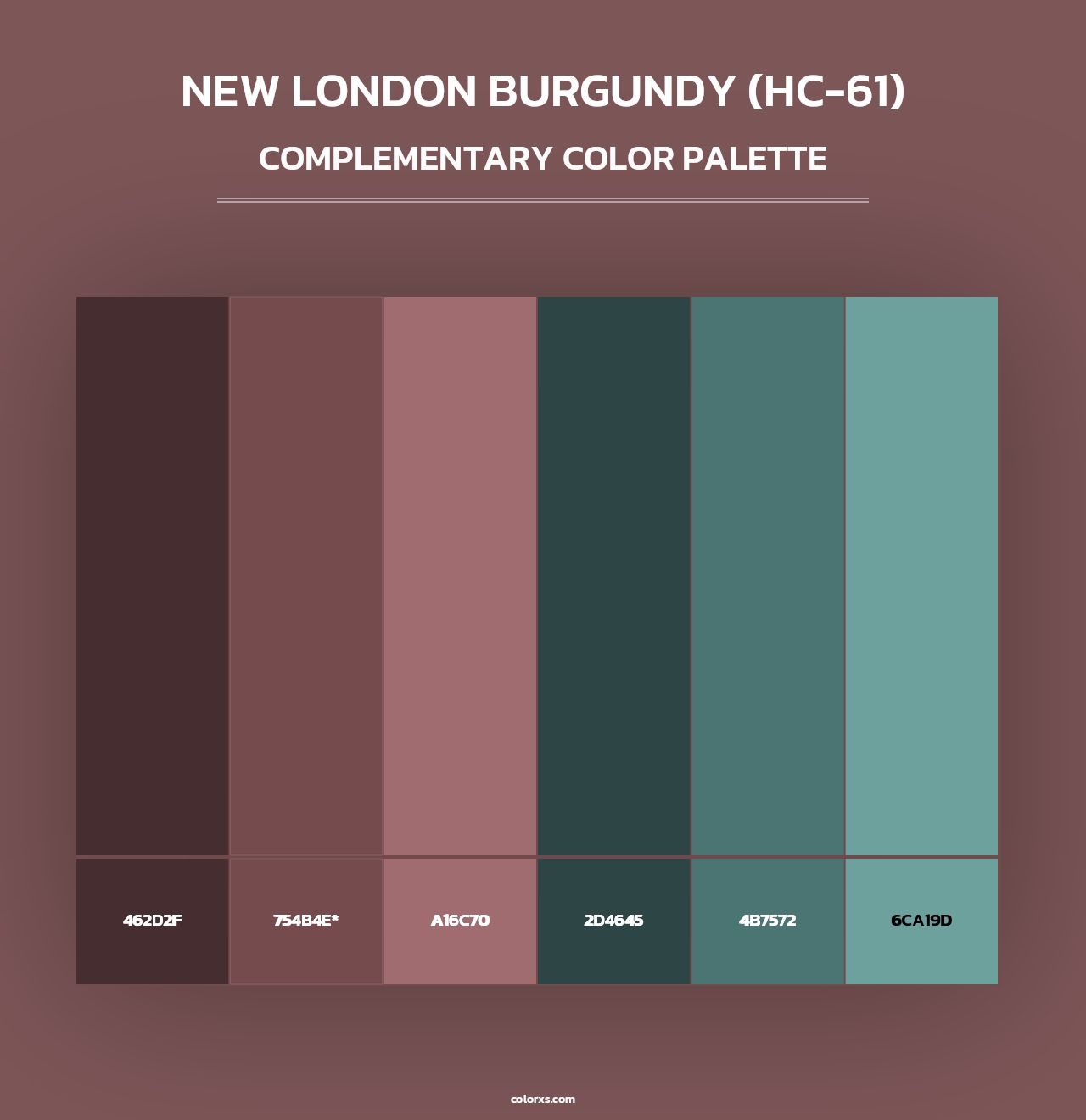 New London Burgundy (HC-61) - Complementary Color Palette
