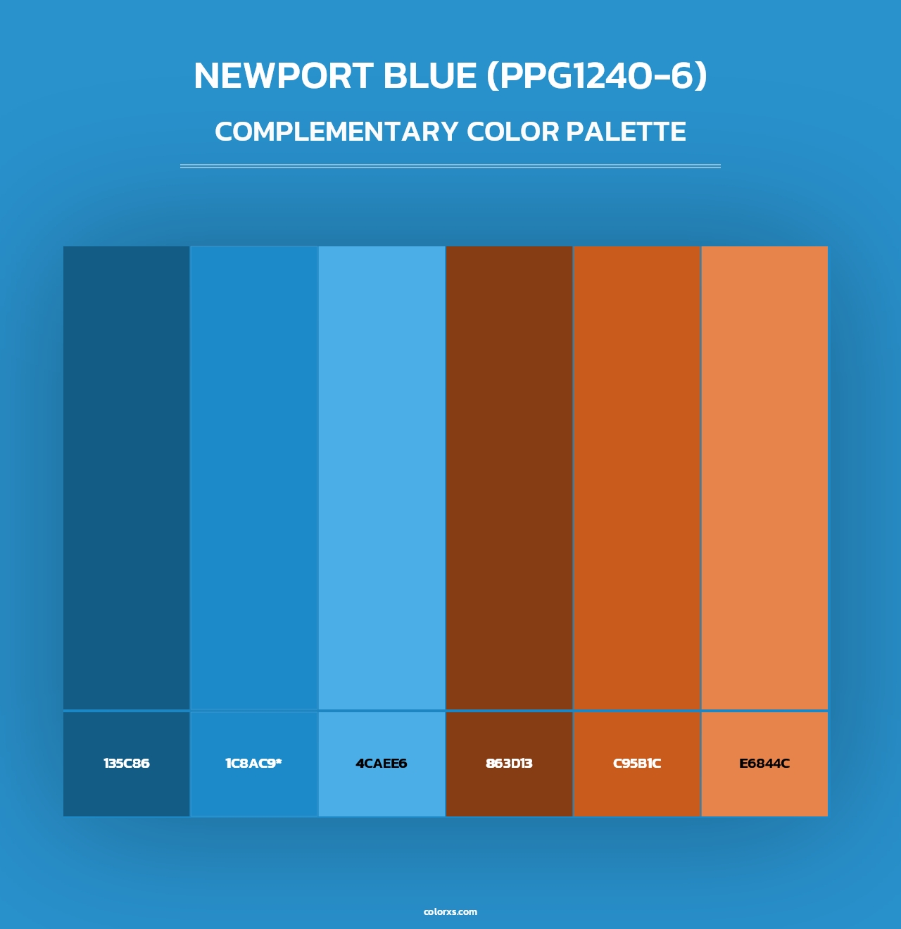 Newport Blue (PPG1240-6) - Complementary Color Palette