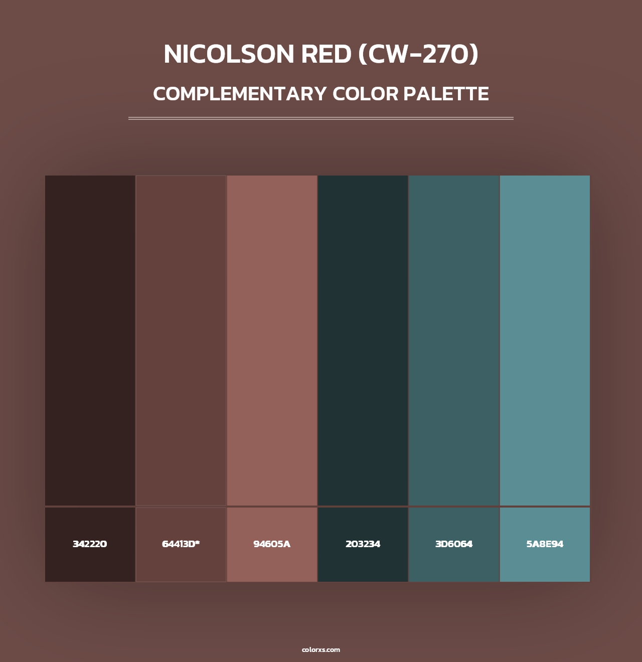 Nicolson Red (CW-270) - Complementary Color Palette