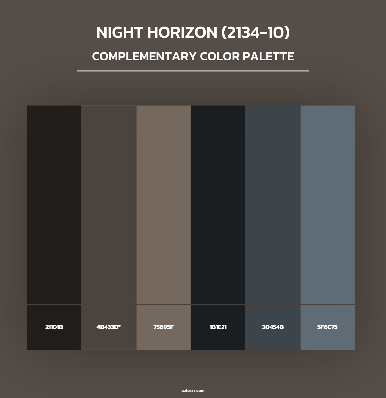 Night Horizon (2134-10) - Complementary Color Palette