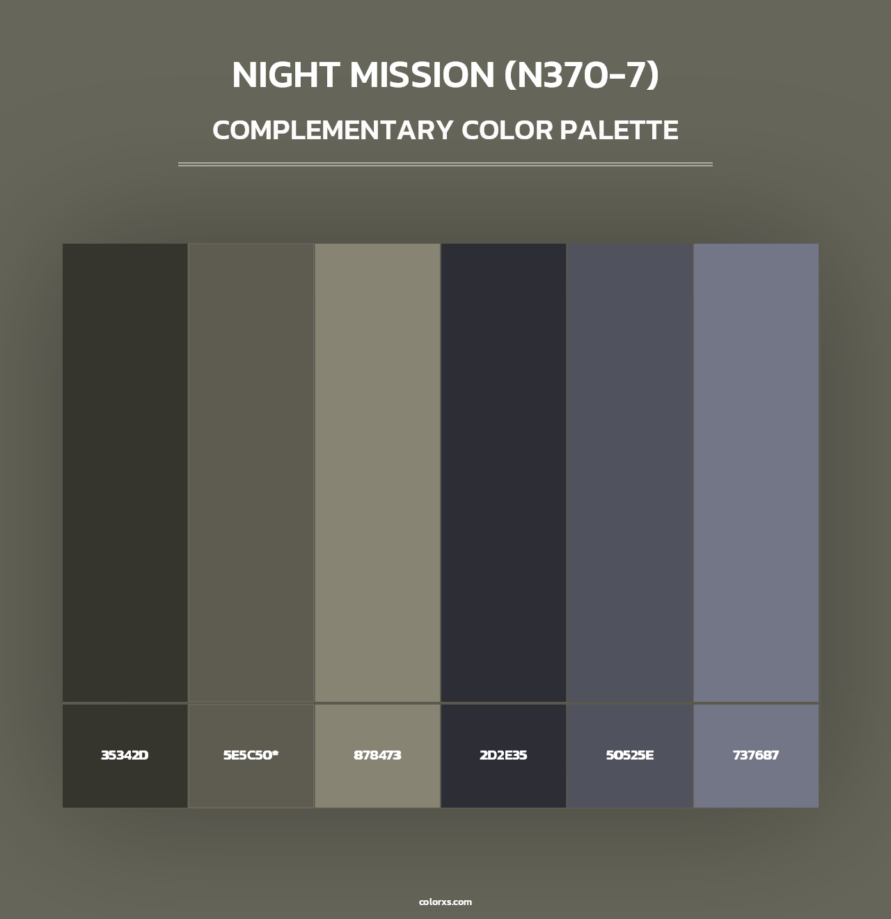 Night Mission (N370-7) - Complementary Color Palette