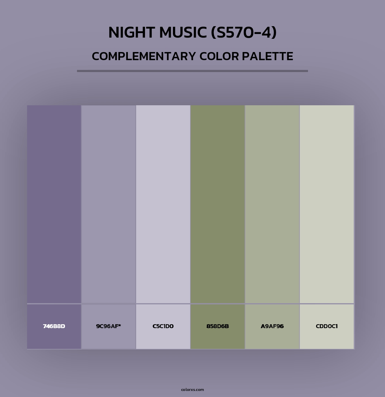 Night Music (S570-4) - Complementary Color Palette