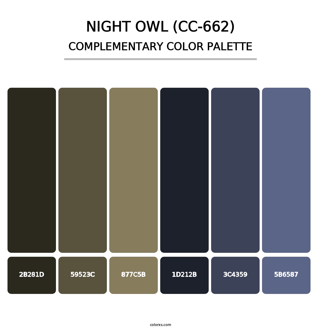 Night Owl (CC-662) - Complementary Color Palette