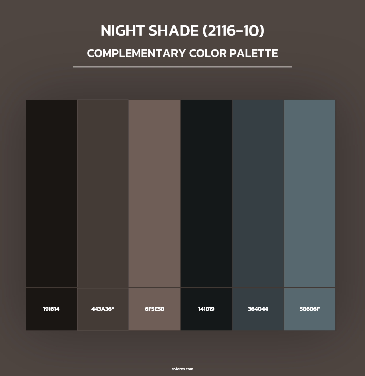 Night Shade (2116-10) - Complementary Color Palette