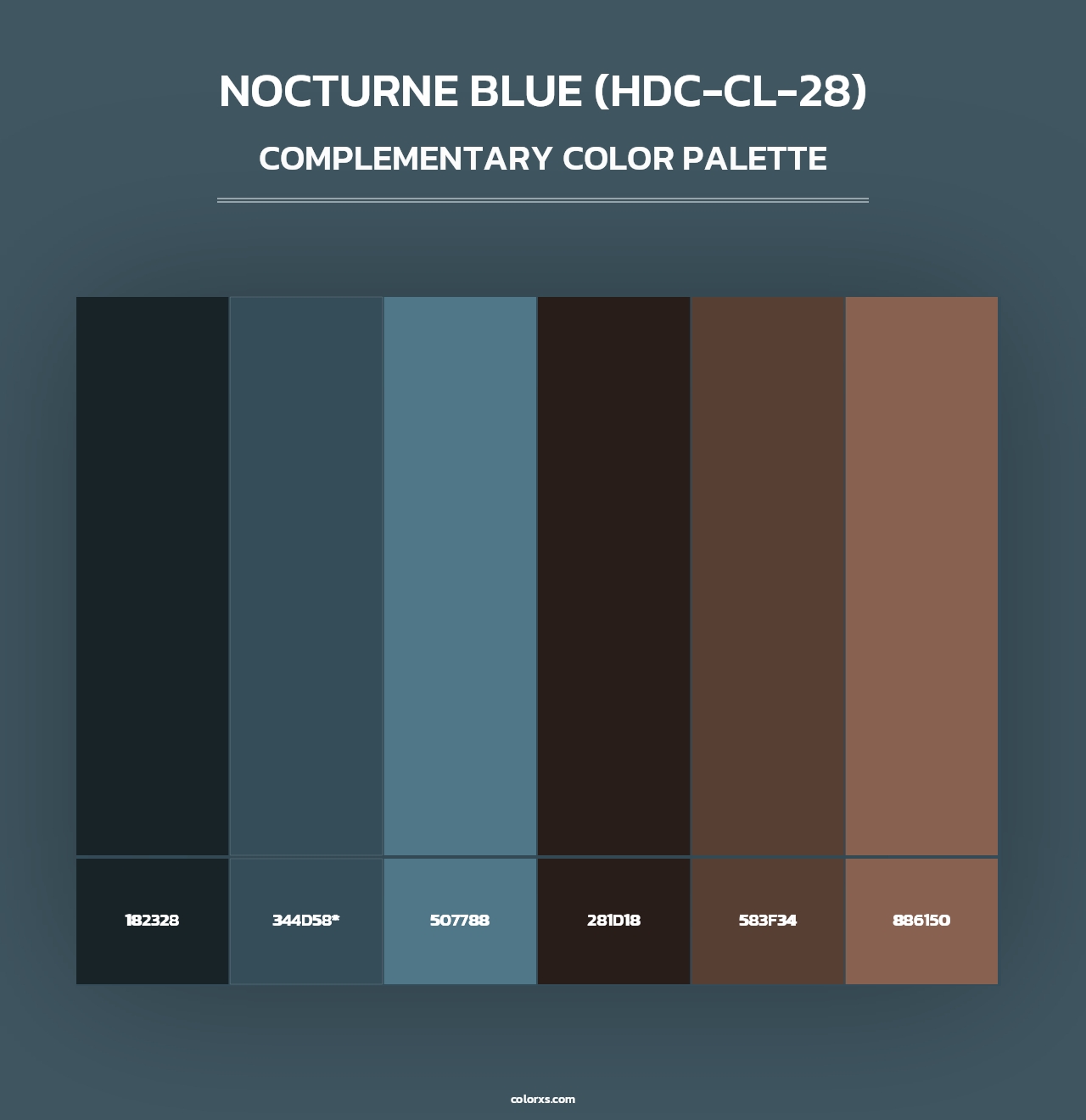 Nocturne Blue (HDC-CL-28) - Complementary Color Palette