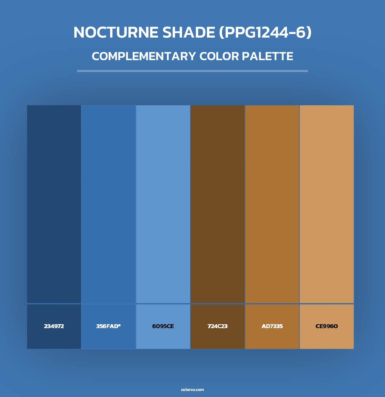 Nocturne Shade (PPG1244-6) - Complementary Color Palette