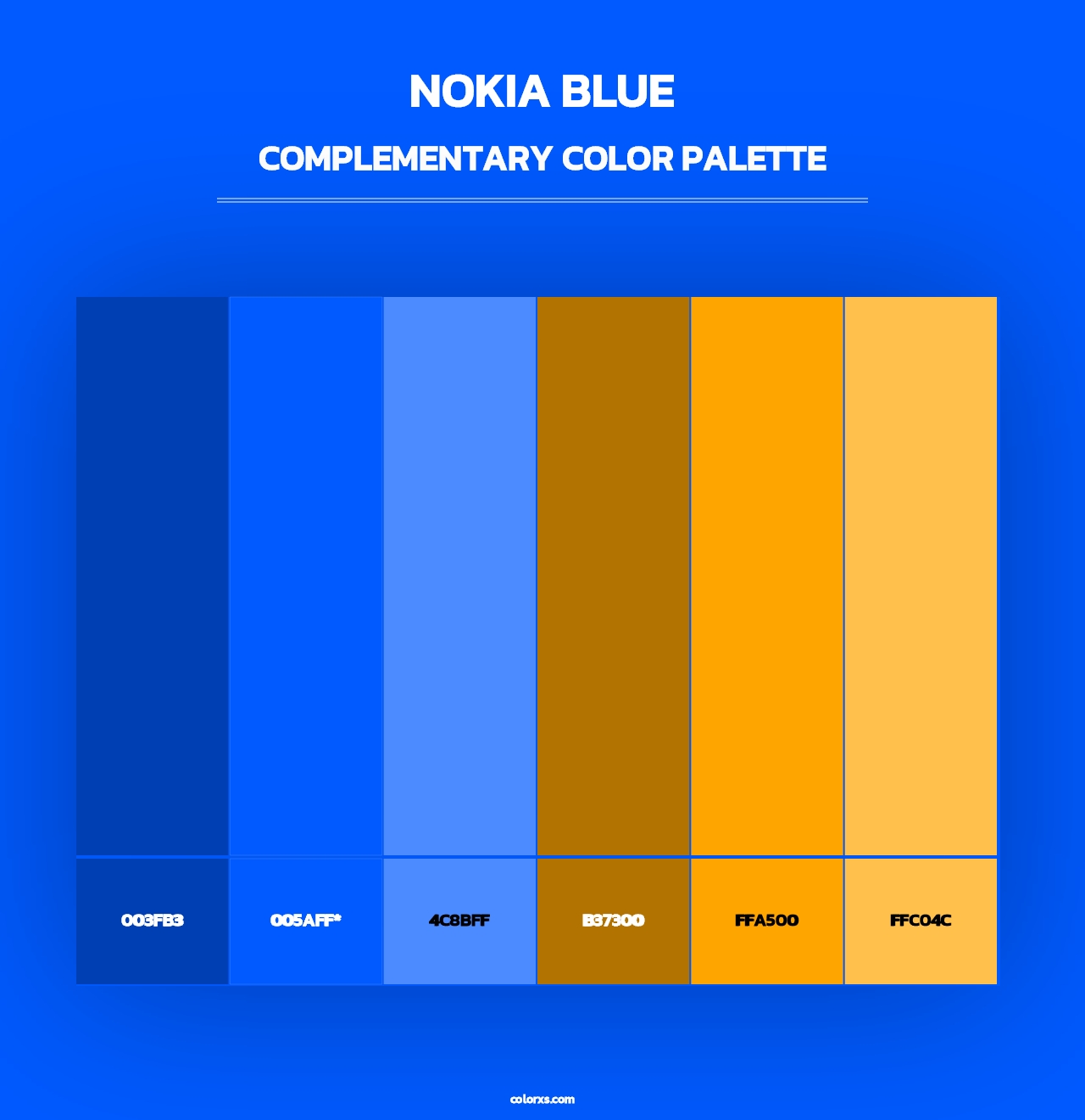 Nokia Blue - Complementary Color Palette