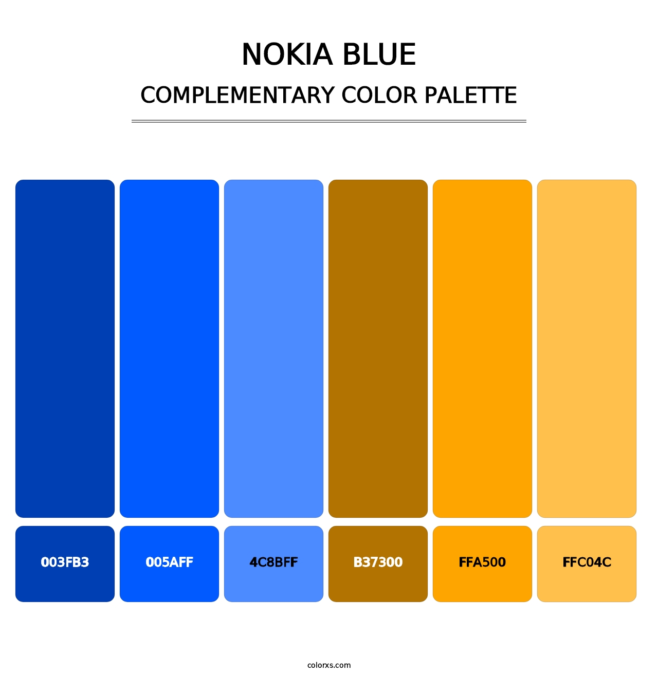 Nokia Blue - Complementary Color Palette