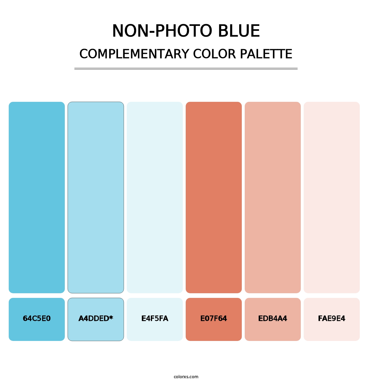 Non-photo Blue - Complementary Color Palette