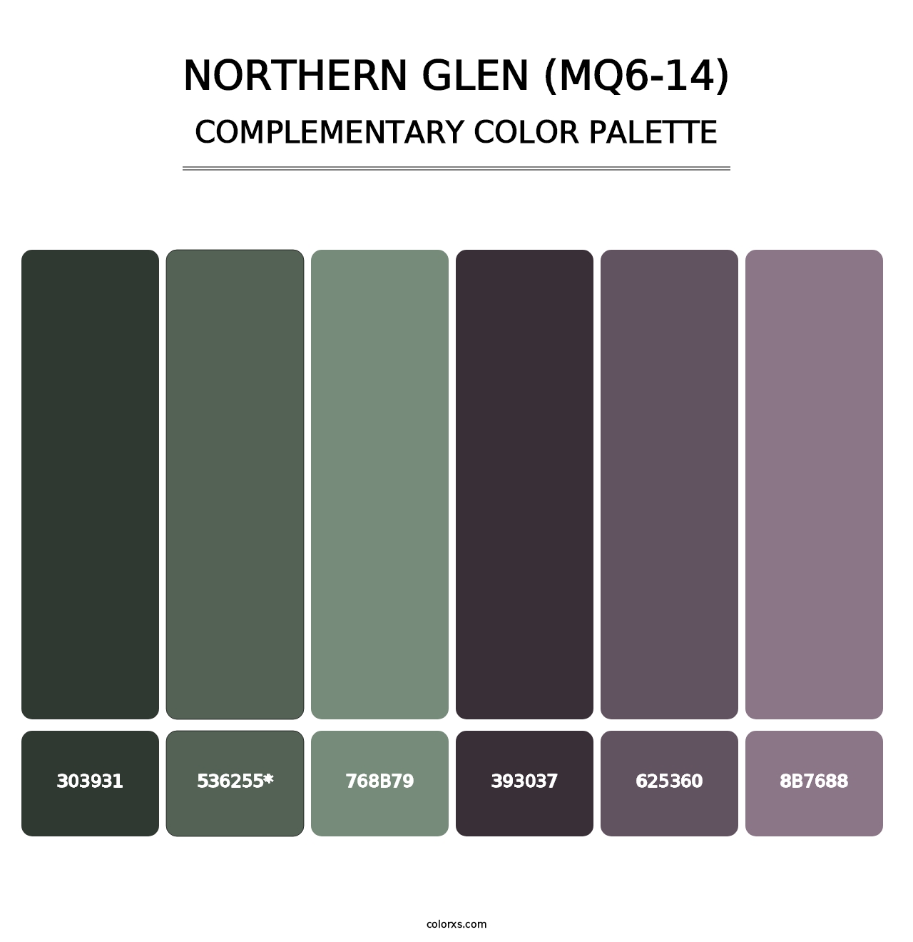 Northern Glen (MQ6-14) - Complementary Color Palette