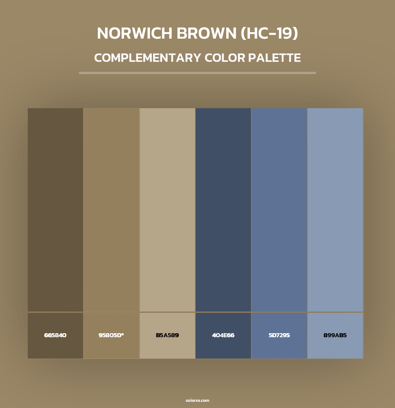 Norwich Brown (HC-19) - Complementary Color Palette