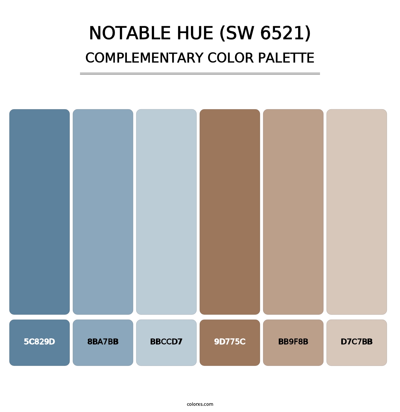 Notable Hue (SW 6521) - Complementary Color Palette