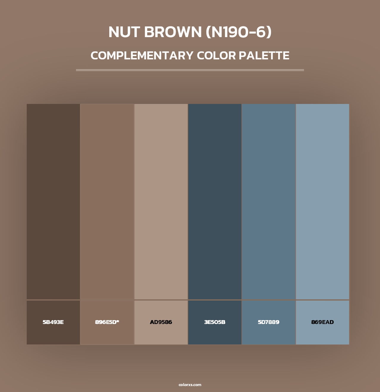 Nut Brown (N190-6) - Complementary Color Palette