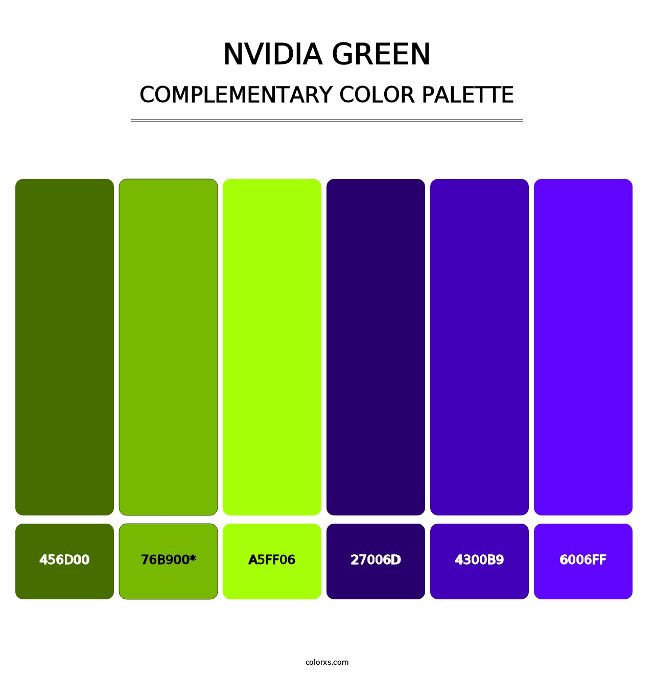 Nvidia Green - Complementary Color Palette