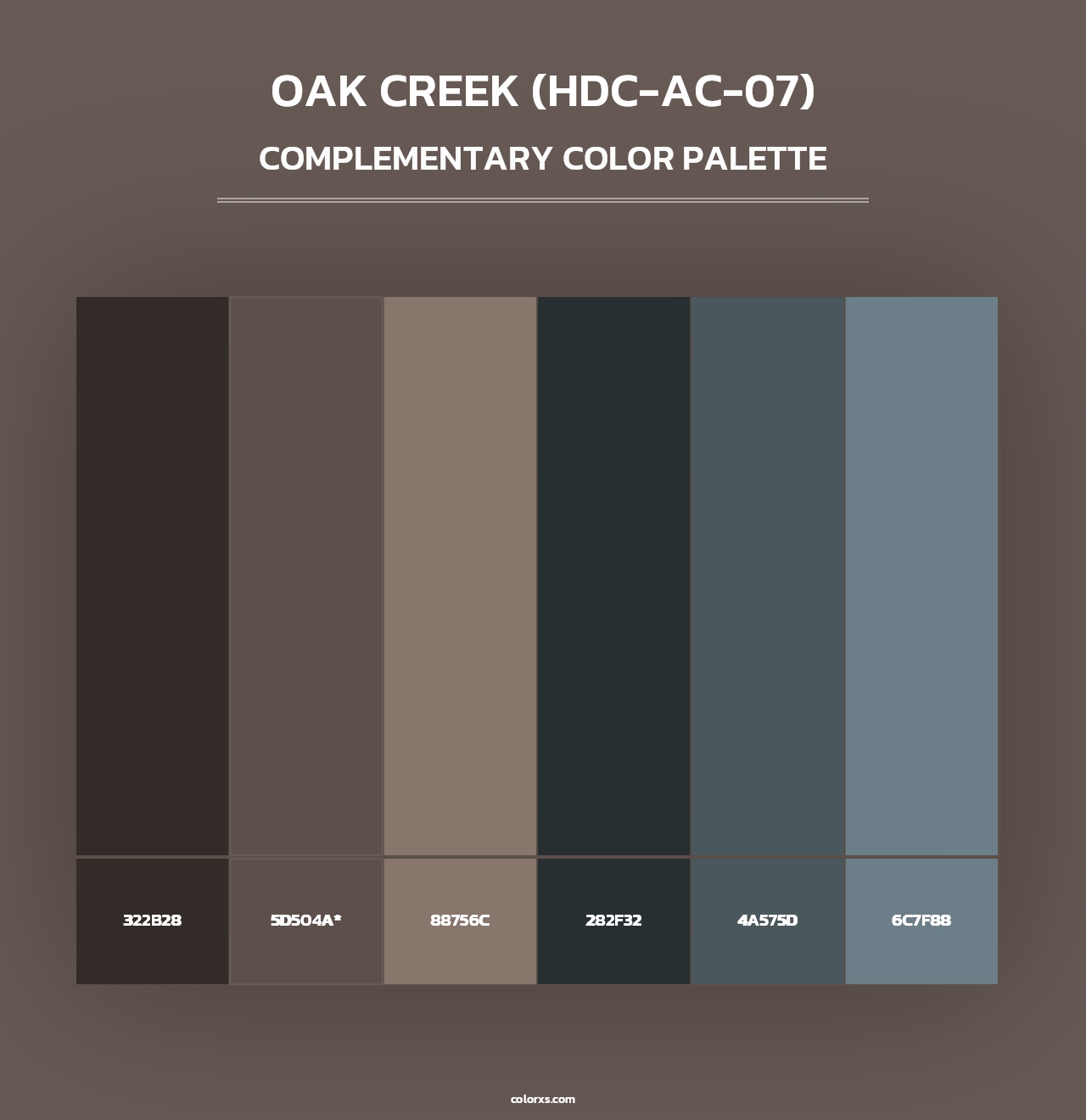 Oak Creek (HDC-AC-07) - Complementary Color Palette