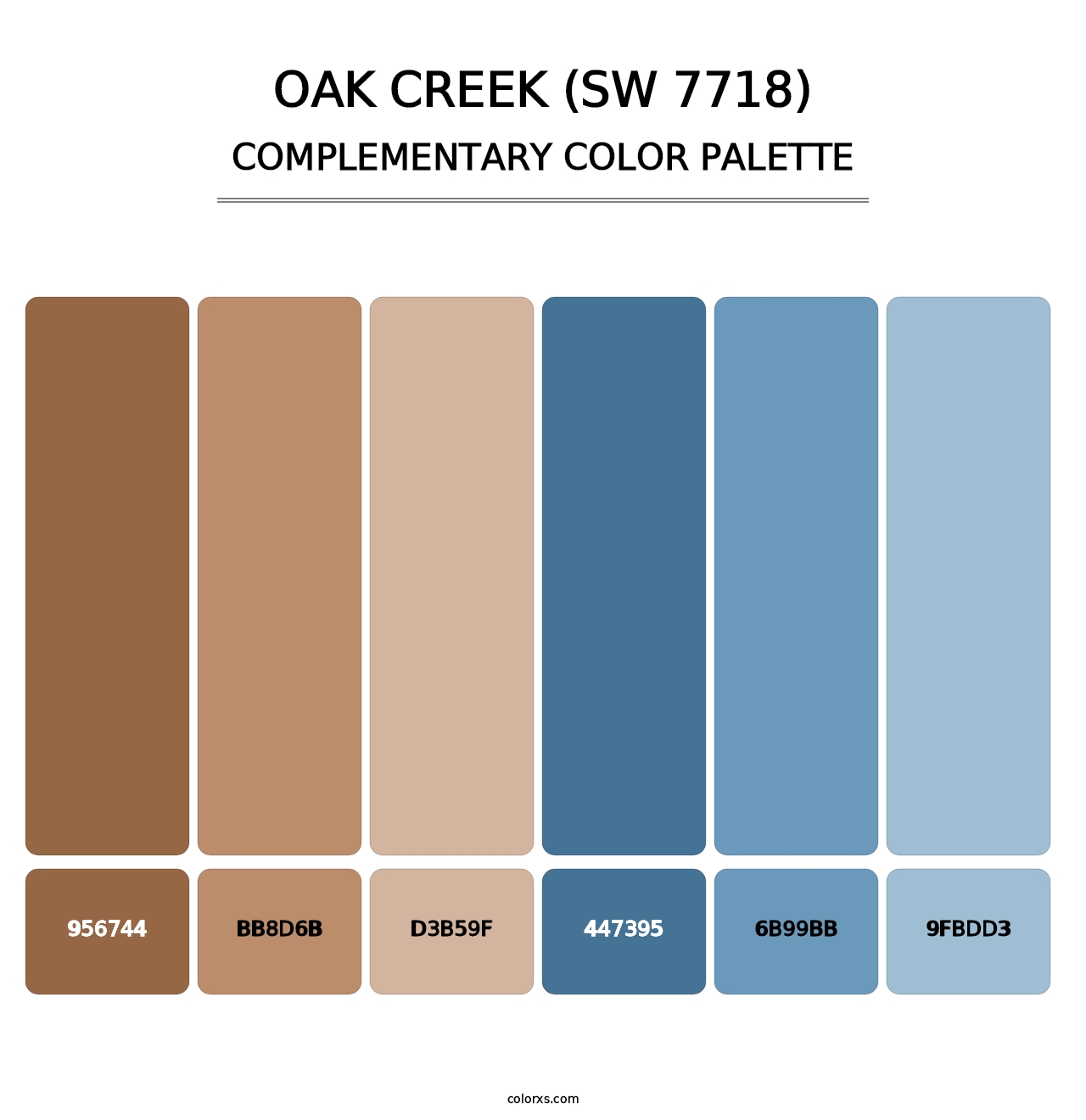 Oak Creek (SW 7718) - Complementary Color Palette