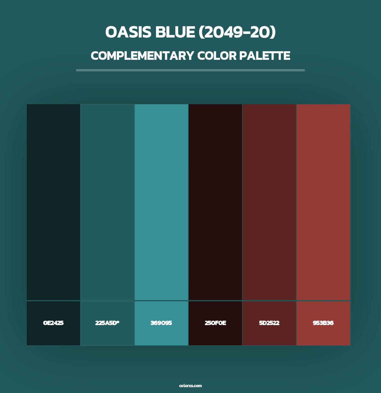 Oasis Blue (2049-20) - Complementary Color Palette
