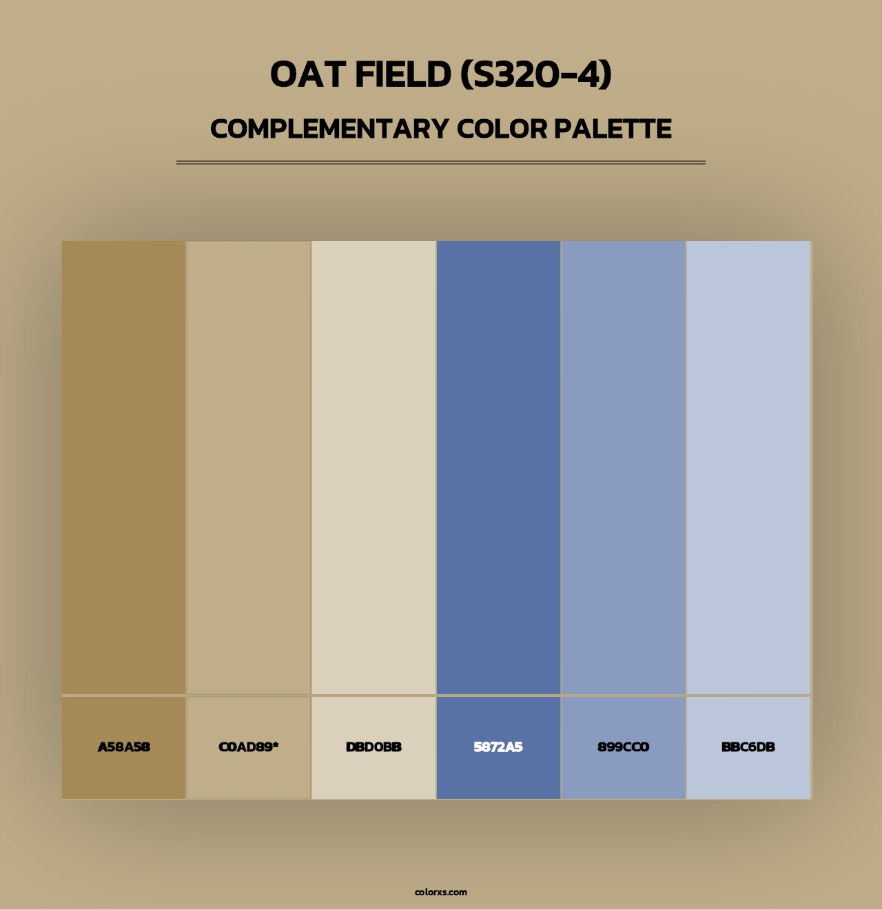 Oat Field (S320-4) - Complementary Color Palette
