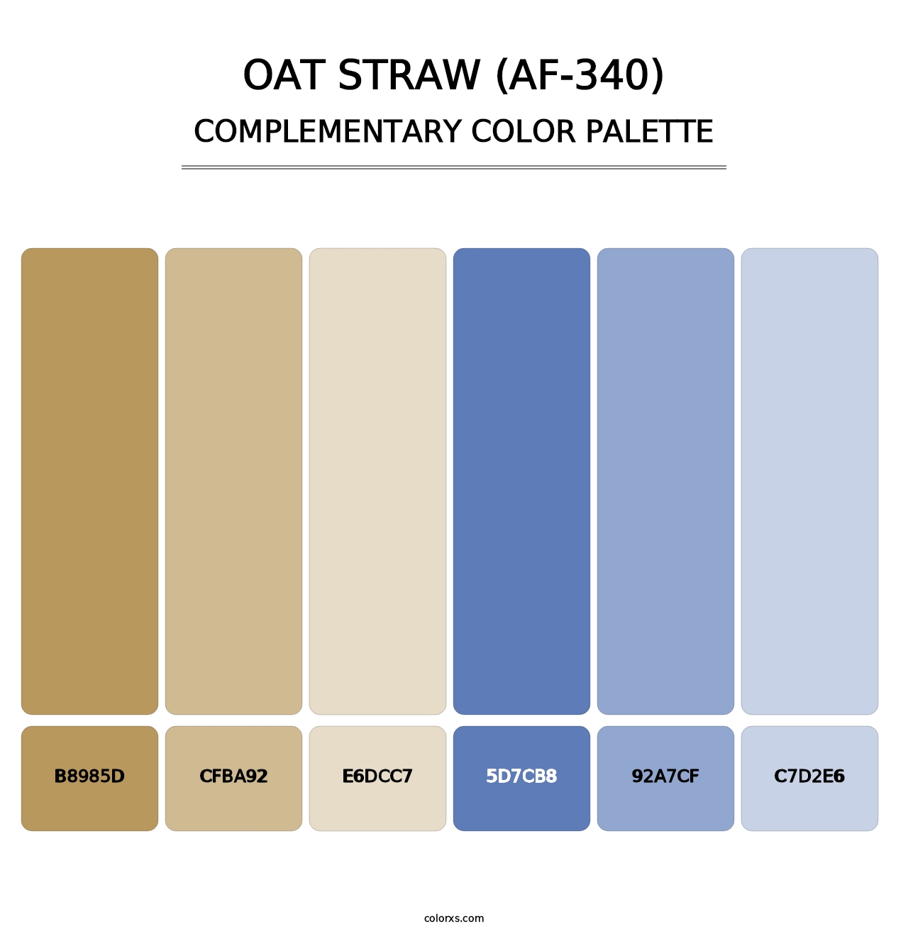 Oat Straw (AF-340) - Complementary Color Palette