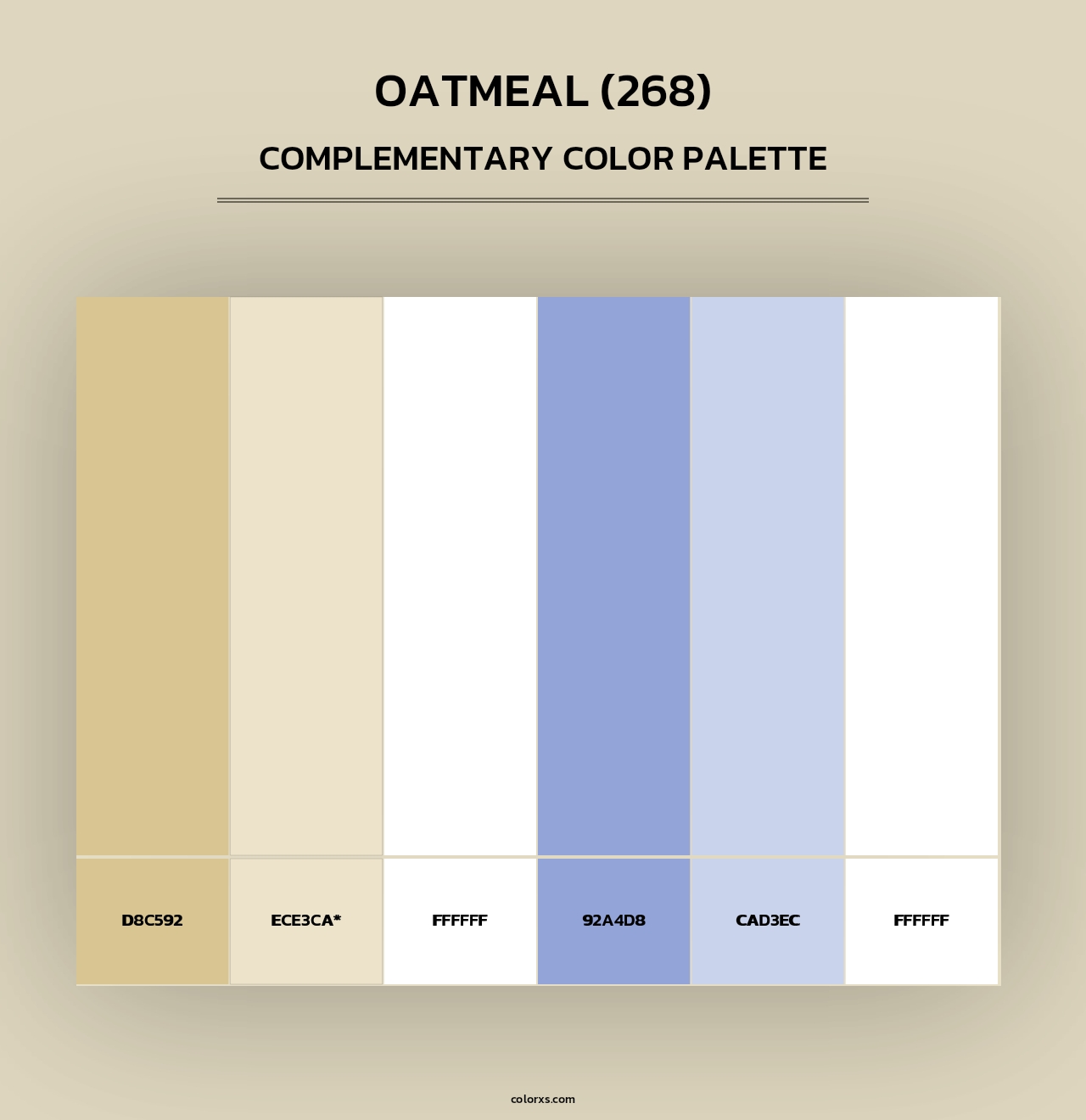 Oatmeal (268) - Complementary Color Palette