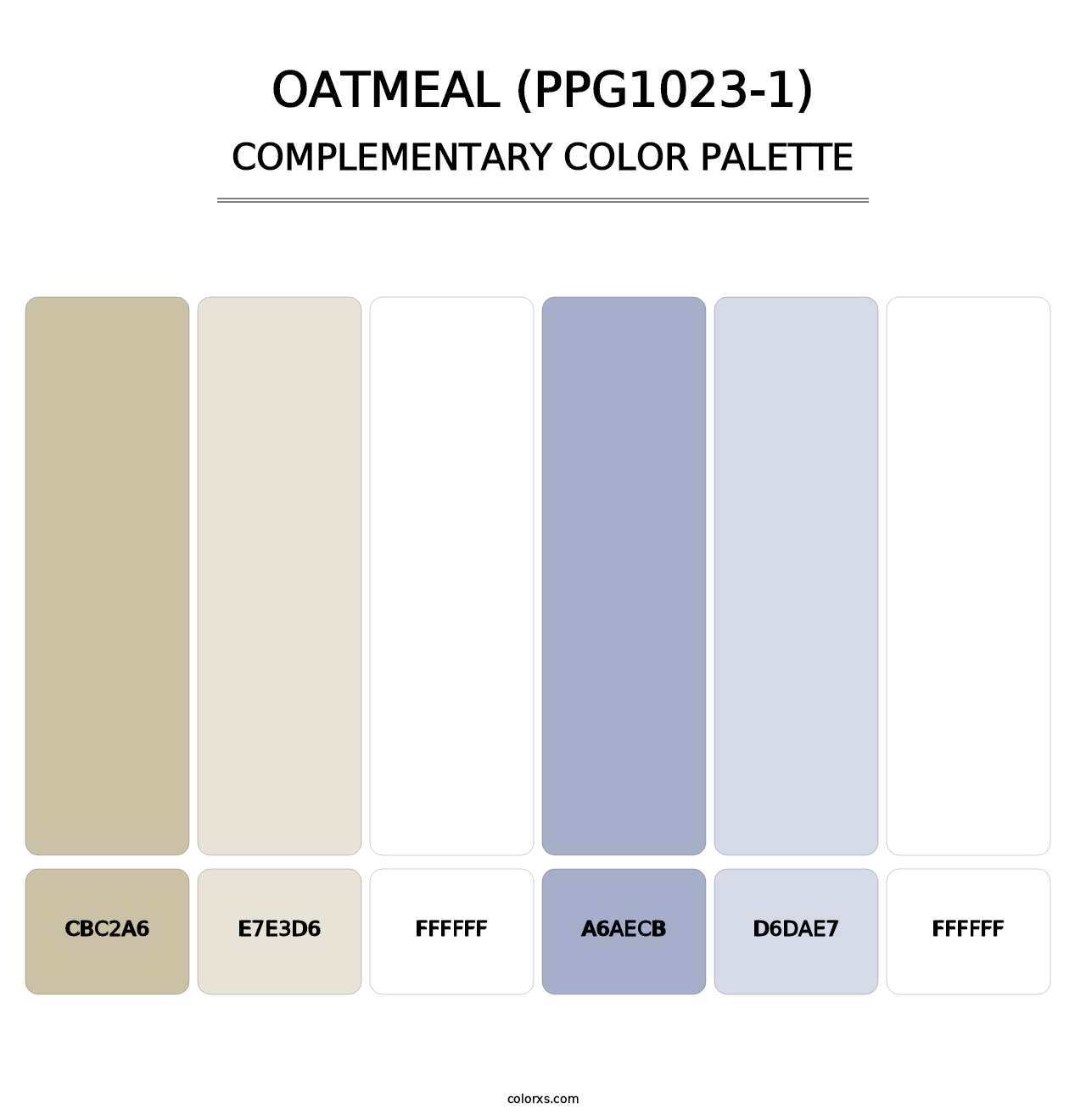 Oatmeal (PPG1023-1) - Complementary Color Palette