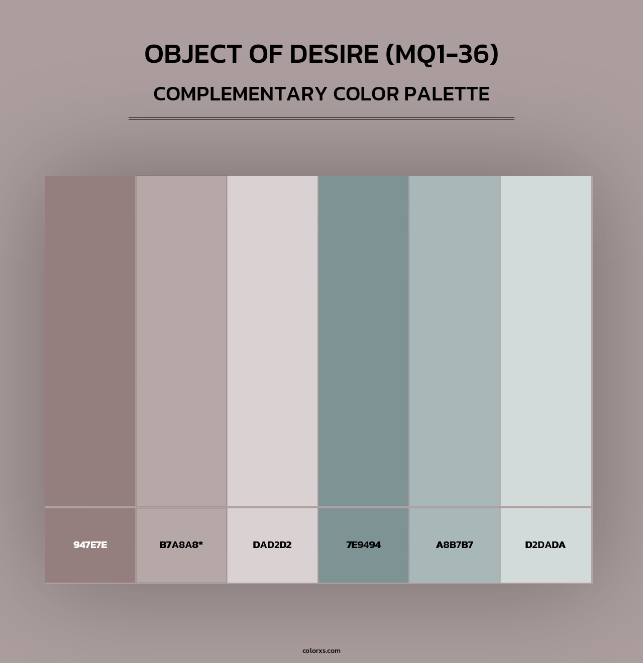 Object Of Desire (MQ1-36) - Complementary Color Palette