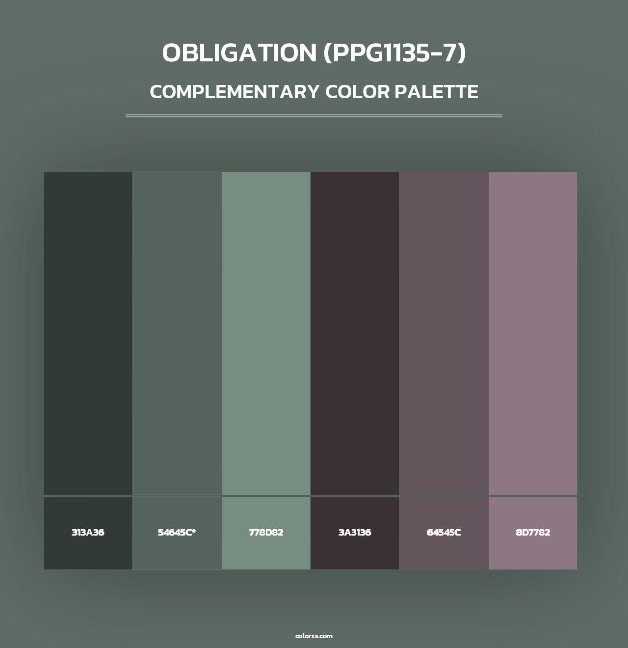 Obligation (PPG1135-7) - Complementary Color Palette