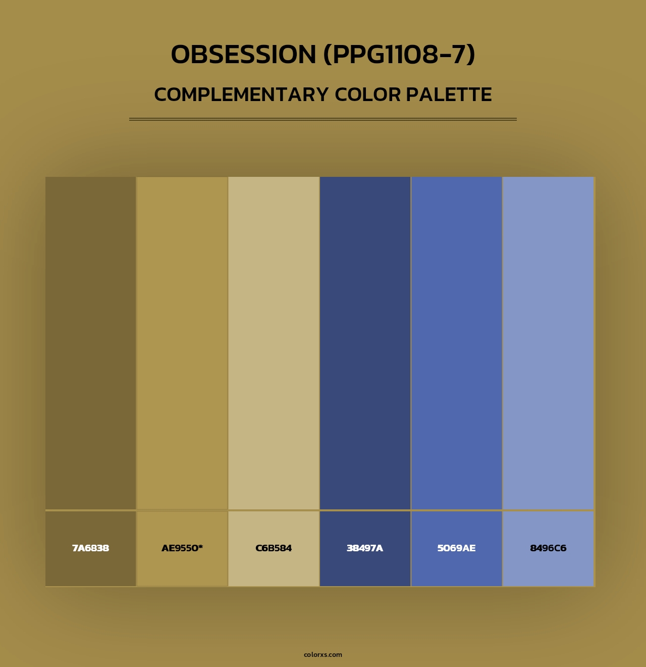 Obsession (PPG1108-7) - Complementary Color Palette