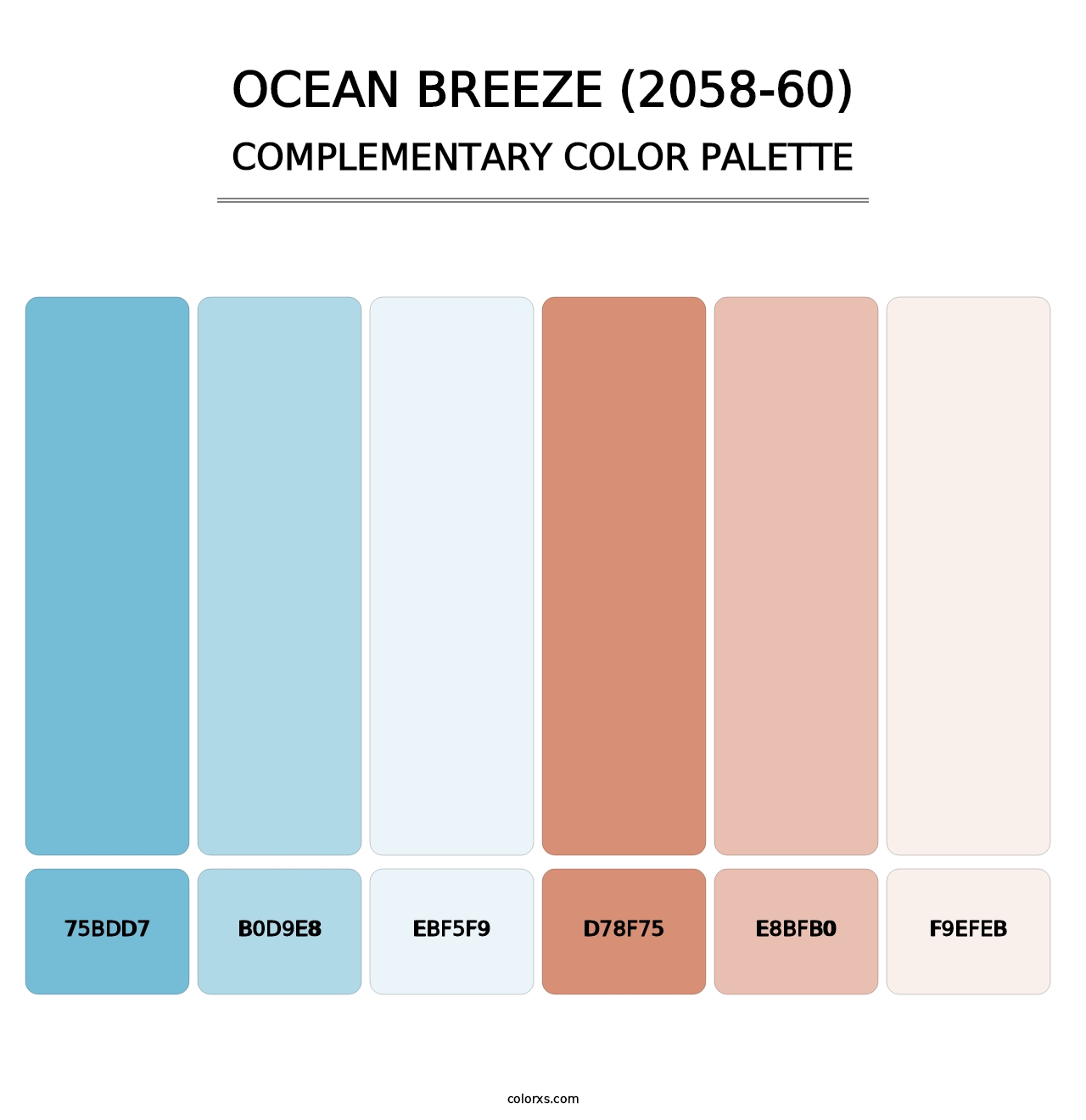 Ocean Breeze (2058-60) - Complementary Color Palette