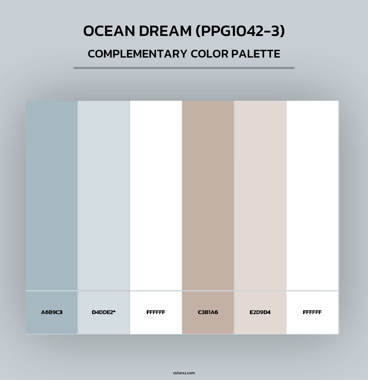Ocean Dream (PPG1042-3) - Complementary Color Palette