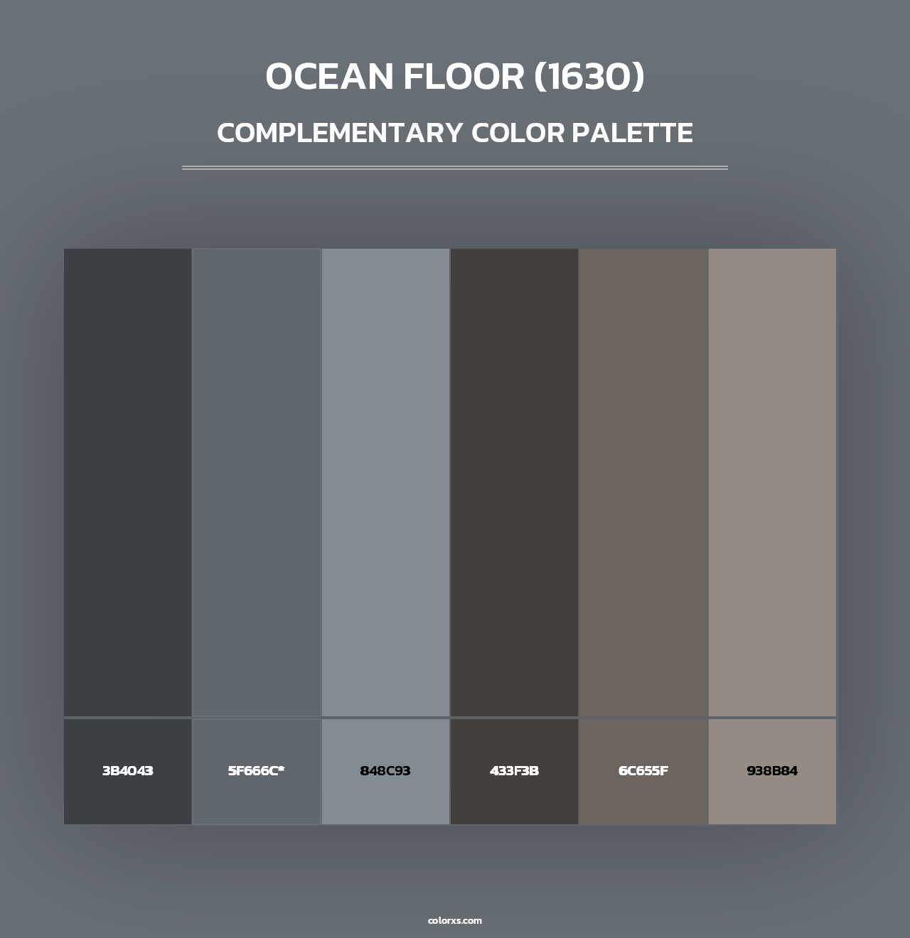 Ocean Floor (1630) - Complementary Color Palette