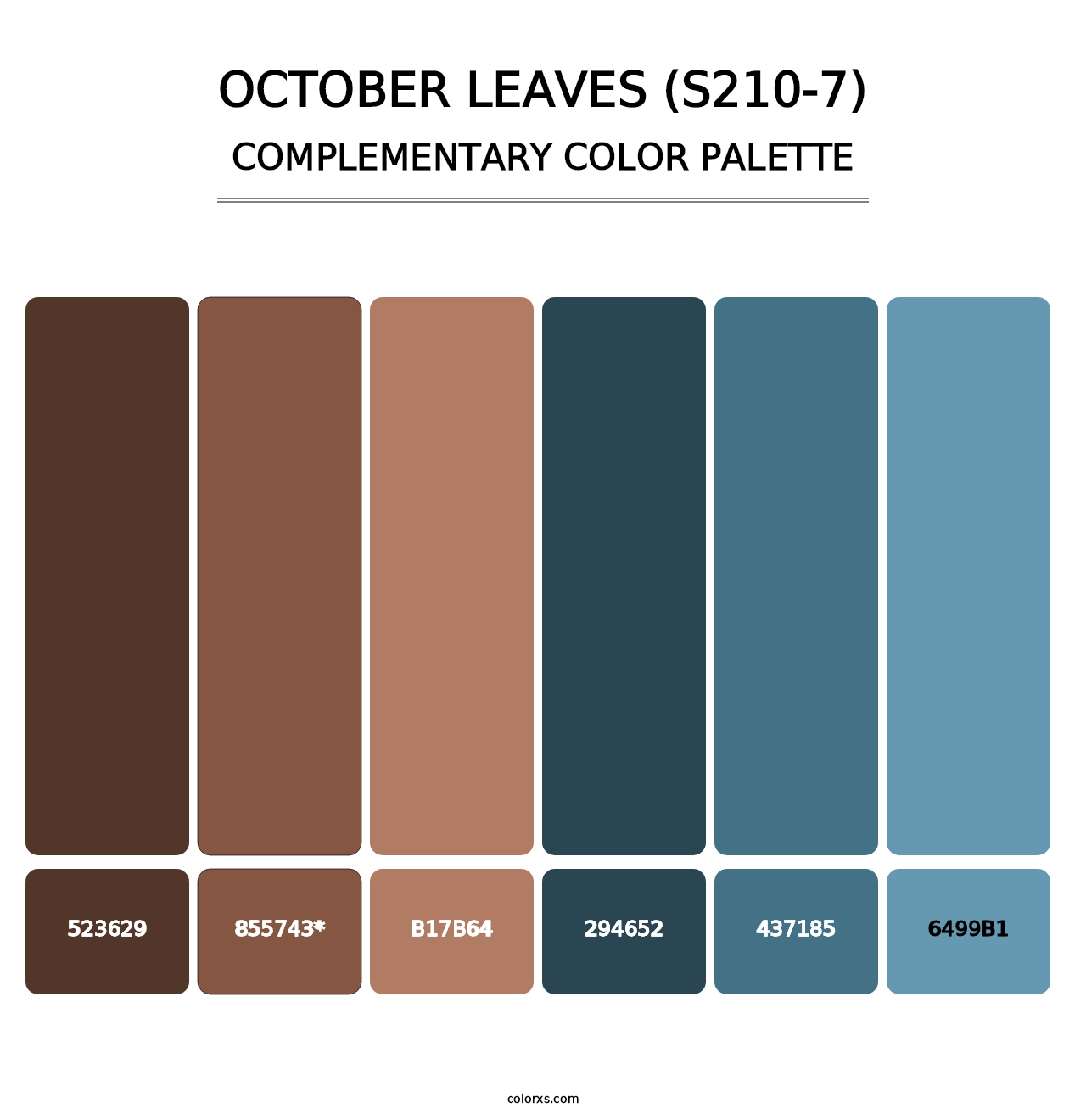 October Leaves (S210-7) - Complementary Color Palette