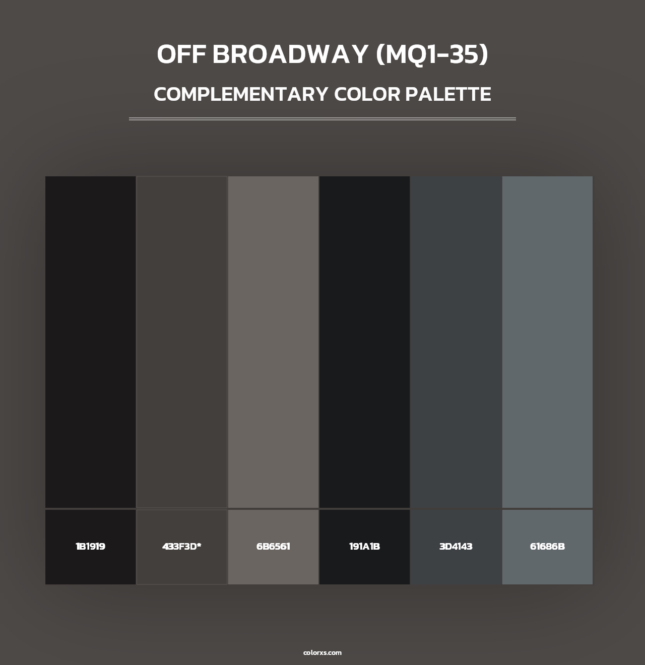 Off Broadway (MQ1-35) - Complementary Color Palette