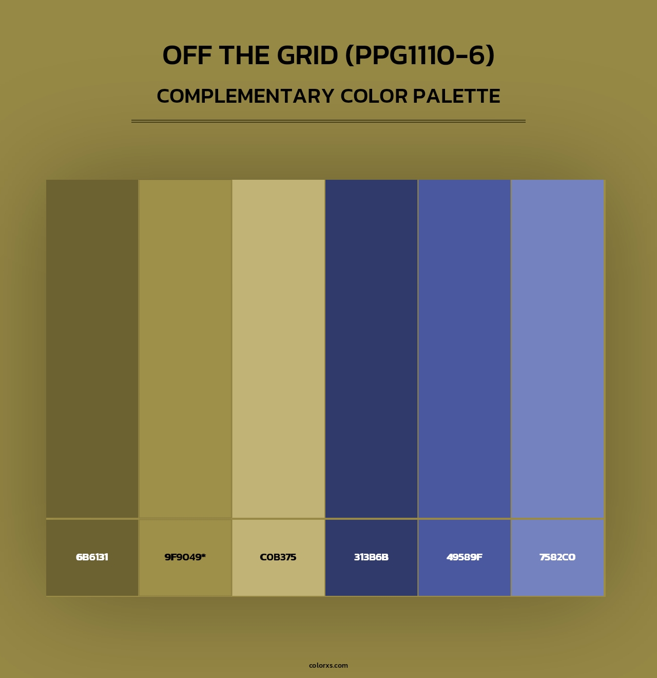 Off The Grid (PPG1110-6) - Complementary Color Palette