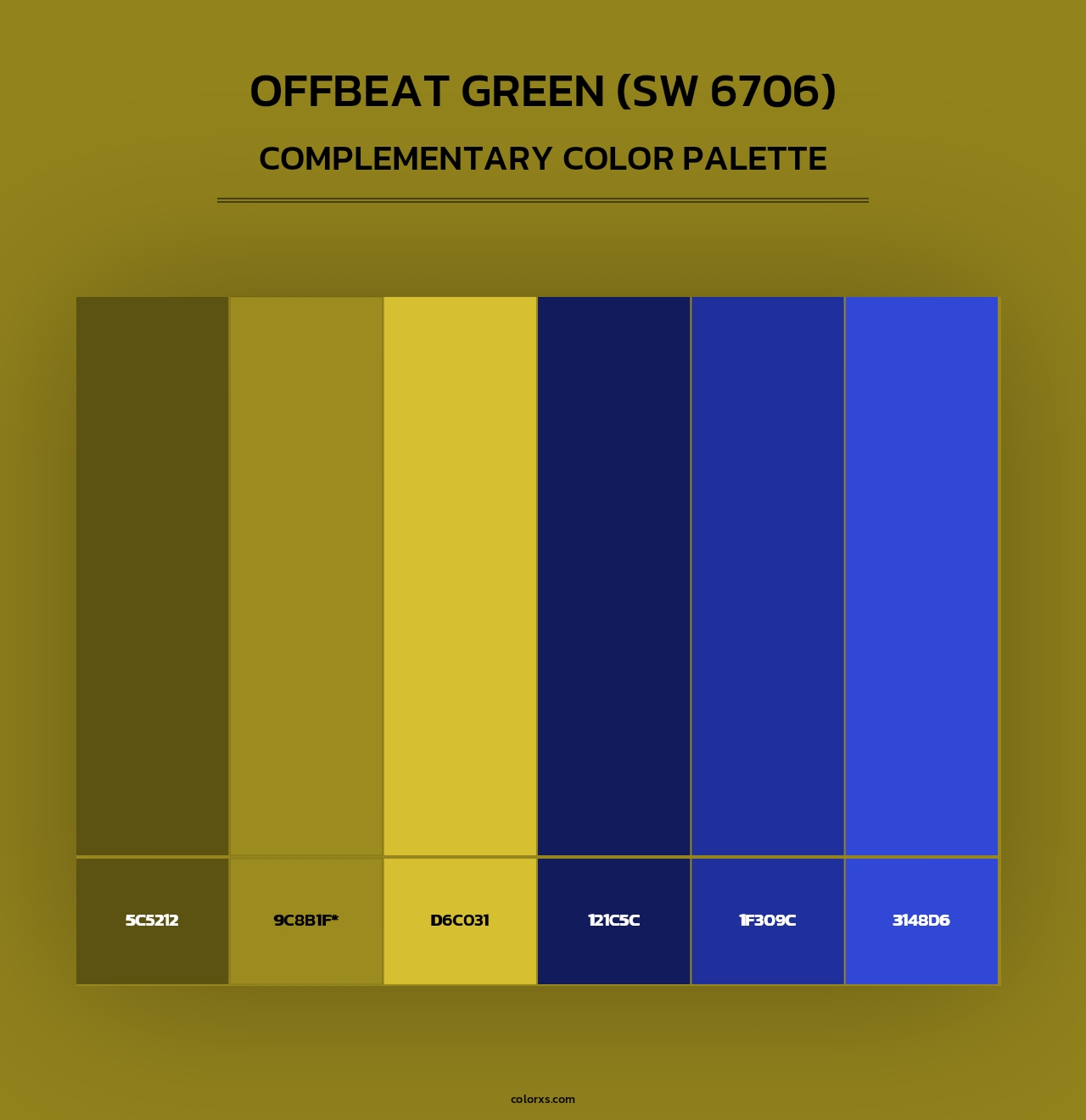 Offbeat Green (SW 6706) - Complementary Color Palette