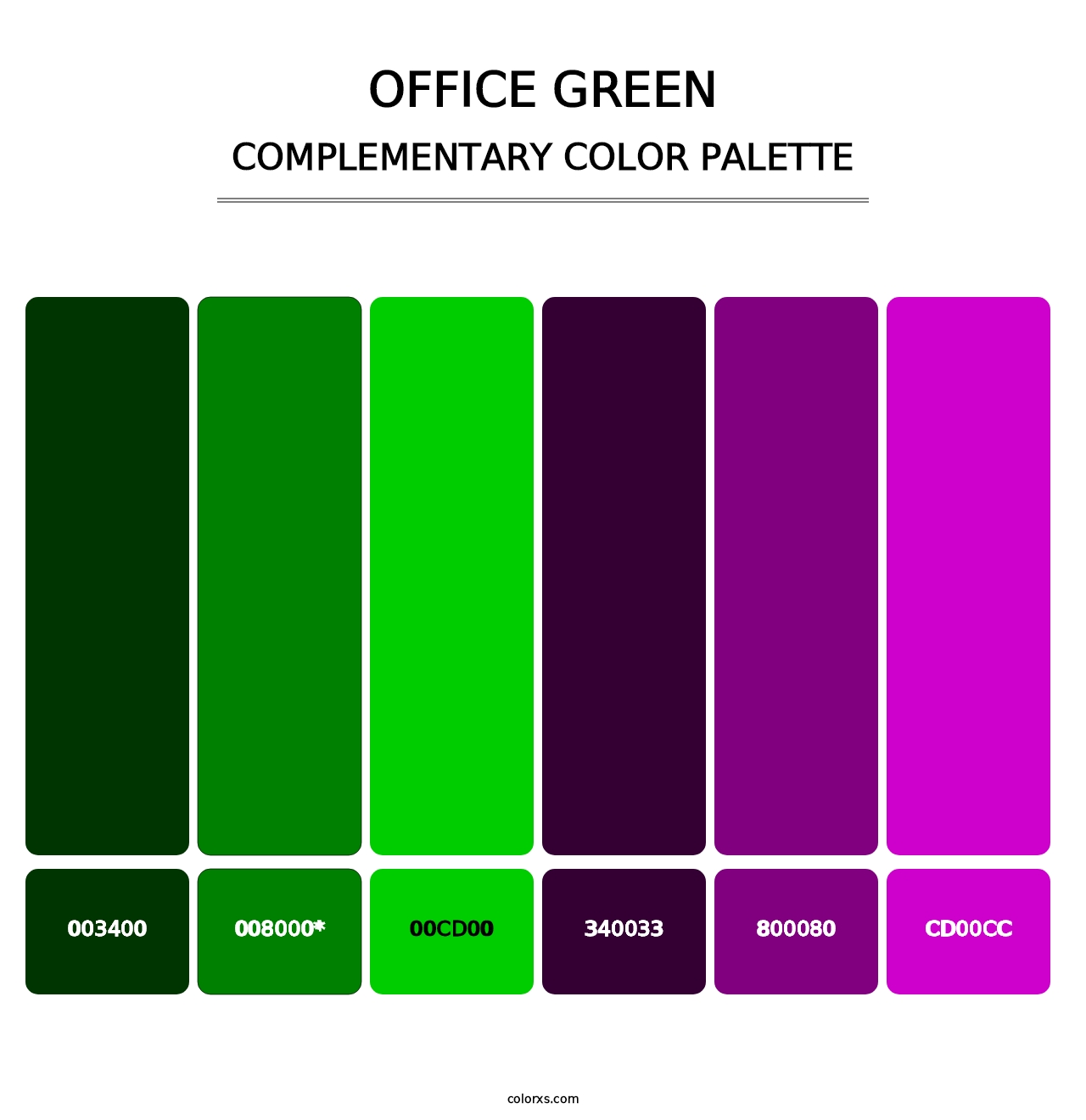 Office Green - Complementary Color Palette
